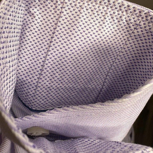 Ted Baker Button Down Endurance Dress Shirt Men's LS Light Purple Size 16 34/35 - Picture 7 of 7